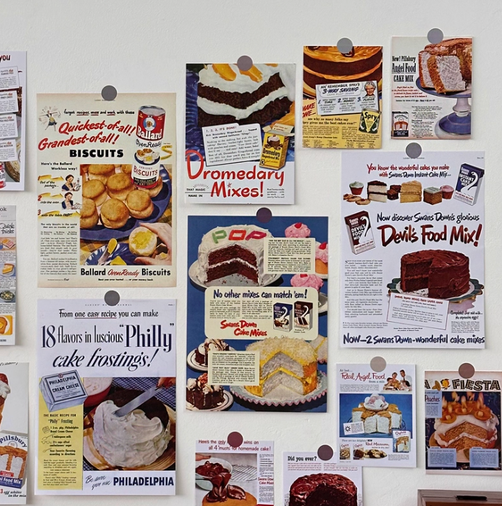 14 PCS Cake Series Wall Collage Kit Refrigerator Decoration Living Room Bedroom Decoration