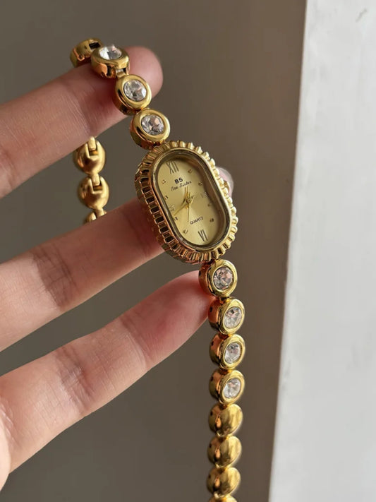 Vintage Oval Dial Jewelry Bracelet Watch