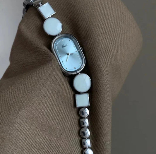 Colorful Oval Design Bracelet Watch