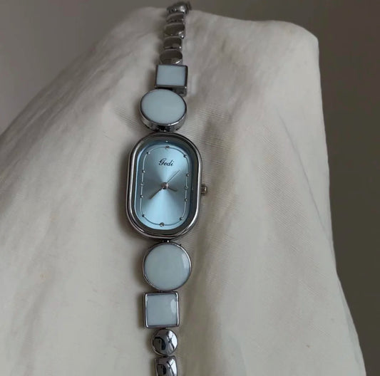 Colorful Oval Design Bracelet Watch