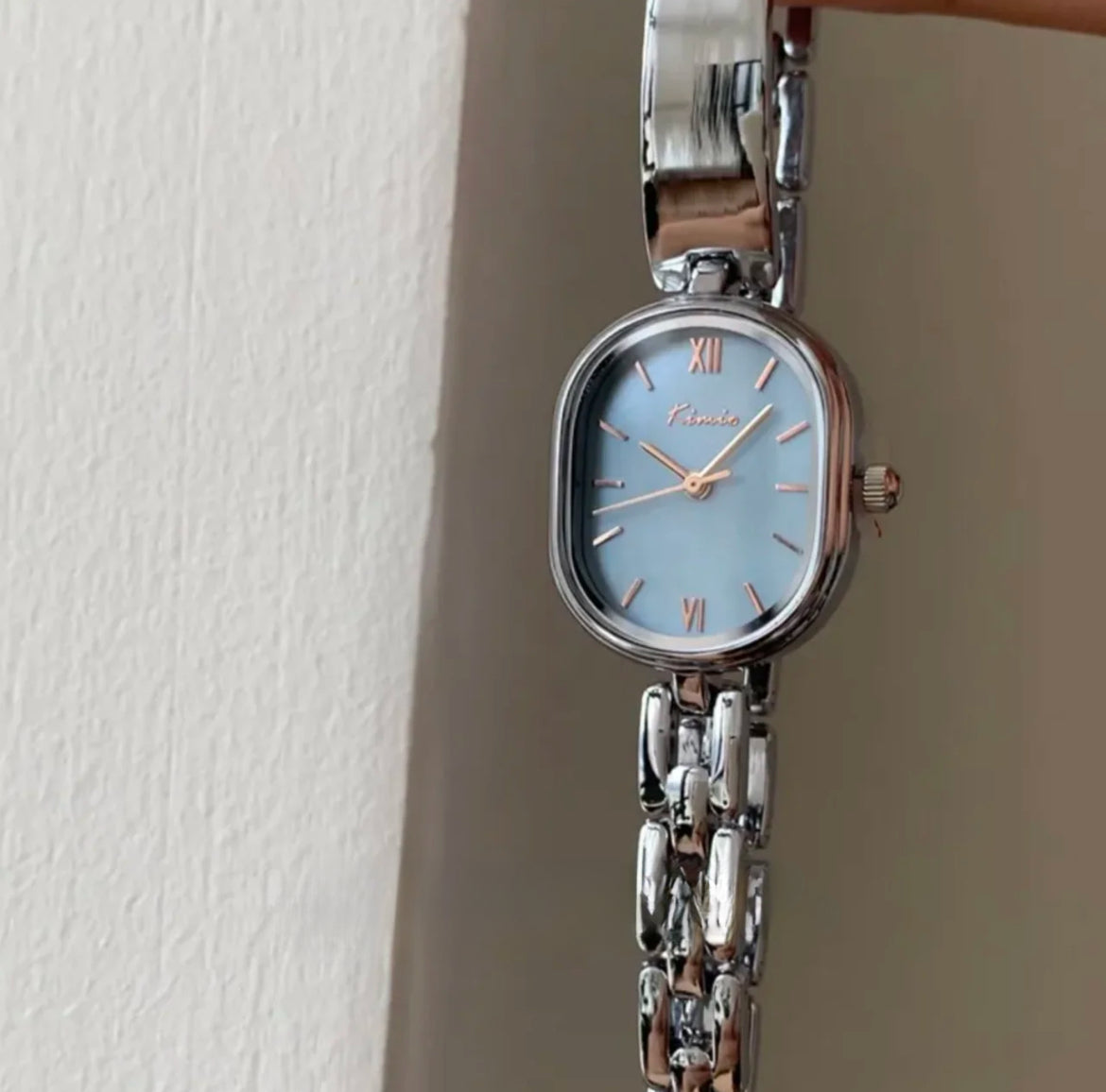 Vintage Blue Dial Series Silver Women's Watch