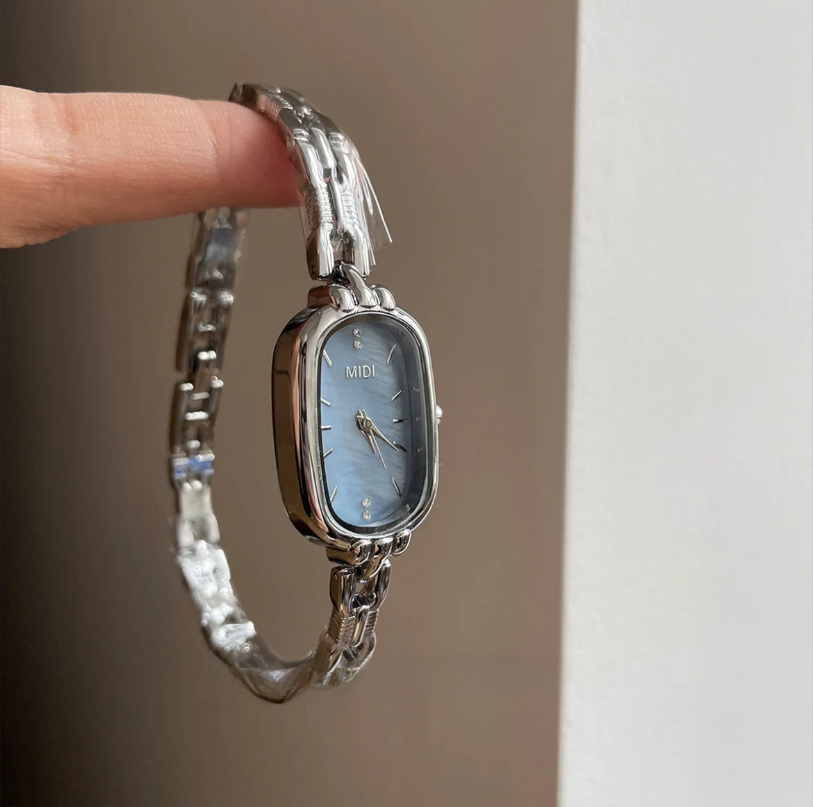 Vintage Blue Dial Series Silver Women's Watch