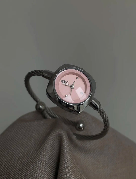 Square Round Women Bracelet Watch