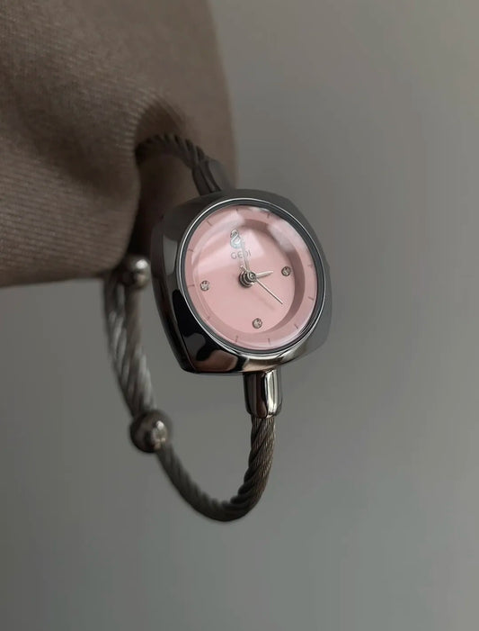 Square Round Women Bracelet Watch