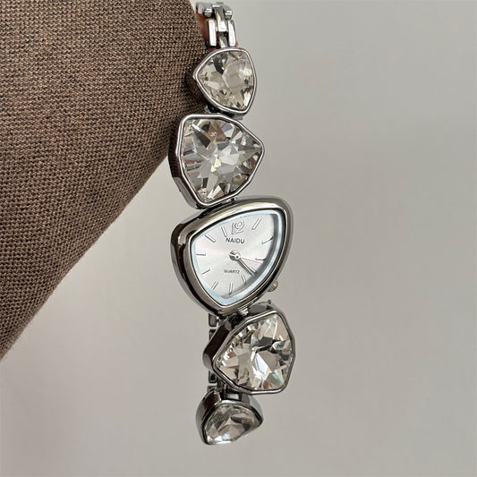 Irregular Crystal Bracelet Women Watch