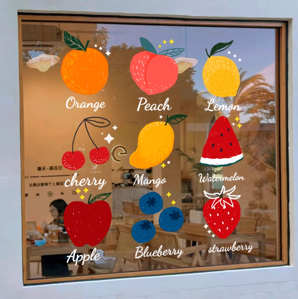 Static Cute Glass Stickers (no glue)