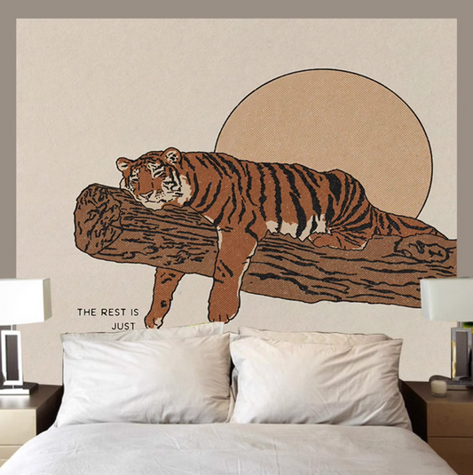 Vintage Tiger Wall Hanging Cloth