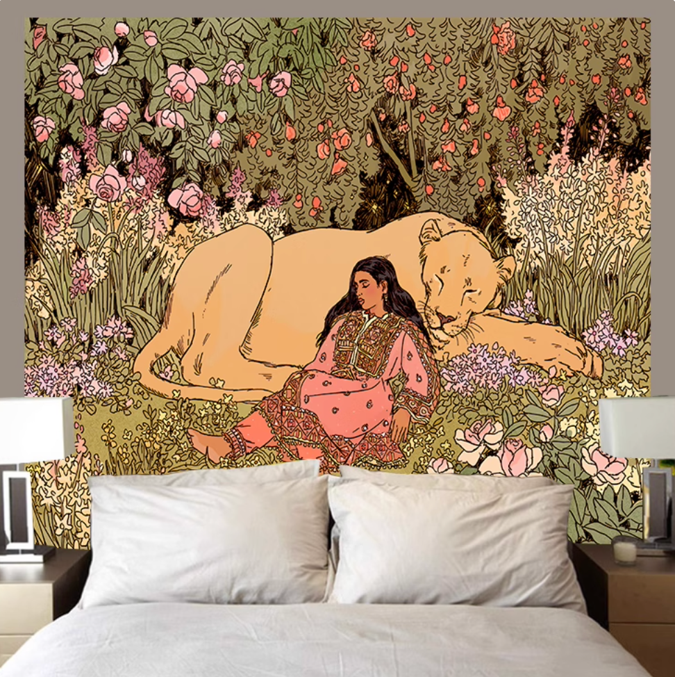 Vintage Tiger Wall Hanging Cloth