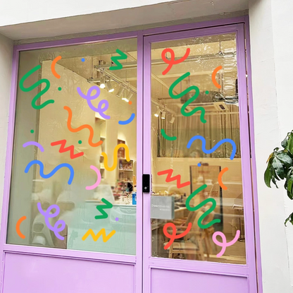 Static Line Glass Stickers (no glue)