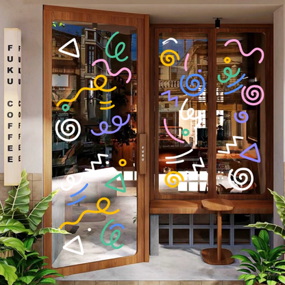 Static Line Glass Stickers (no glue)