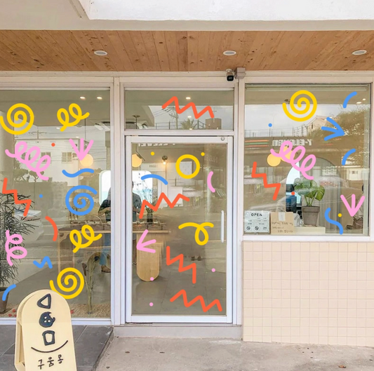 Static Line Glass Stickers (no glue)