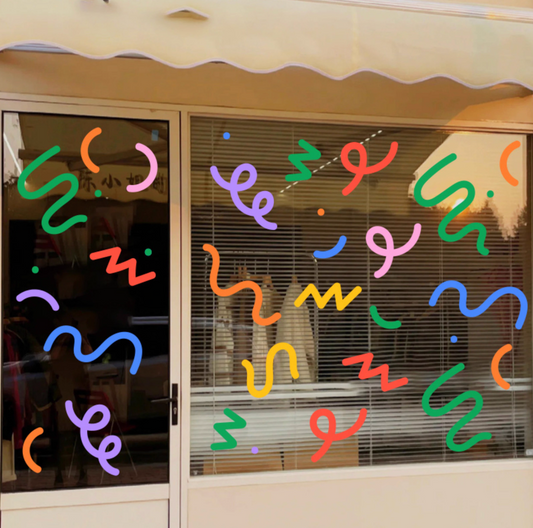 Static Line Glass Stickers (no glue)