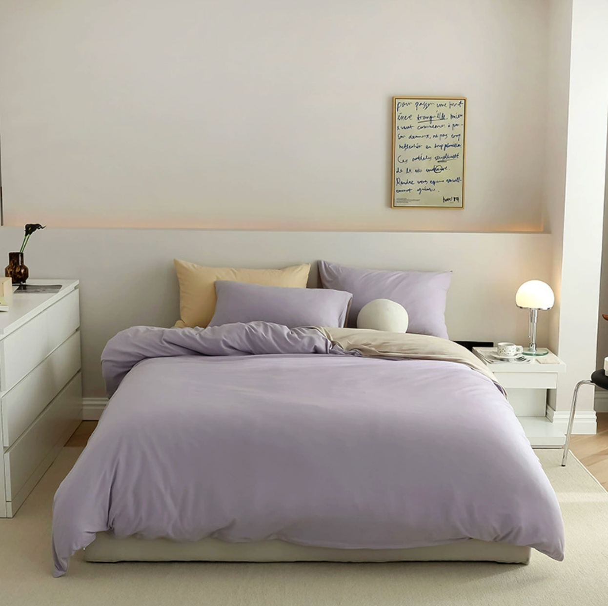 Super Soft Nordic Sling Bed 150 Bedding Sets Stripes Duvet Cover Set Quilt Cover Bed Sheet Quilt Sets Queen Size INS Blogger Comforter Sets (Fitted sheet)