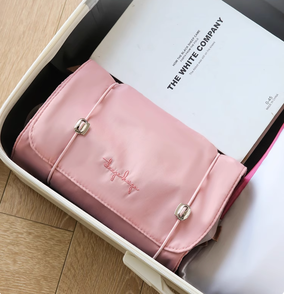 Portable Large Capacity 4 in 1 Makeup Bags Portable Folding Travel Cosmetics Storage Toiletry Bag Detachable Cosmetic Bag