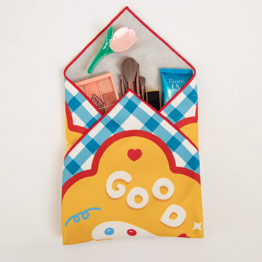 Toiletries Cosmetic Makeup Brushes Storage Bag Cloth Protective Wrap Universal Magic Self-Adhesive Travel Outdoors Make Up