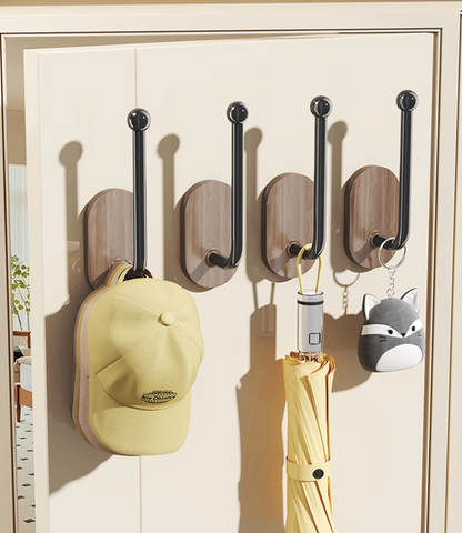 Vintage Wood Style Wall-mounted Clothes Hangers