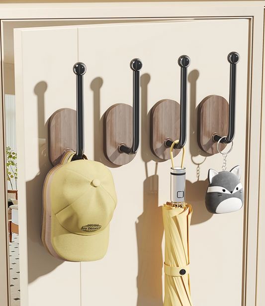 Vintage Wood Style Wall-mounted Clothes Hangers