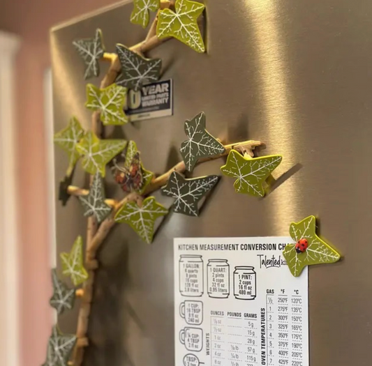 Fridge Magnets English Ivy Fridge Magnet 3D Printed Durable Magnet Ivy Magnets with Articulating Stems