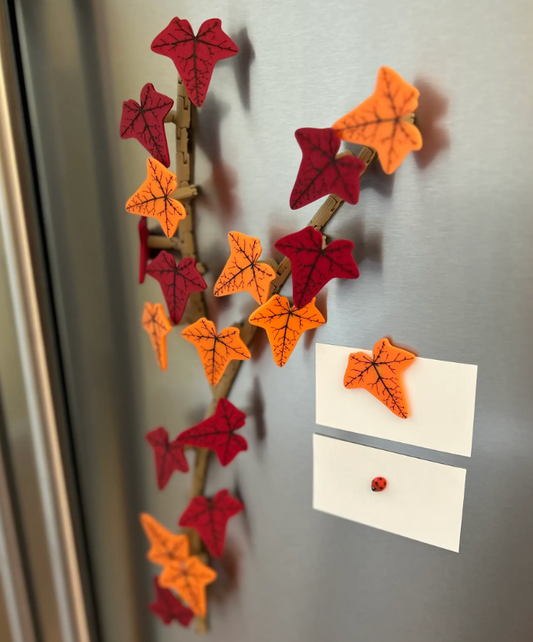Fridge Magnets English Ivy Fridge Magnet 3D Printed Durable Magnet Ivy Magnets with Articulating Stems