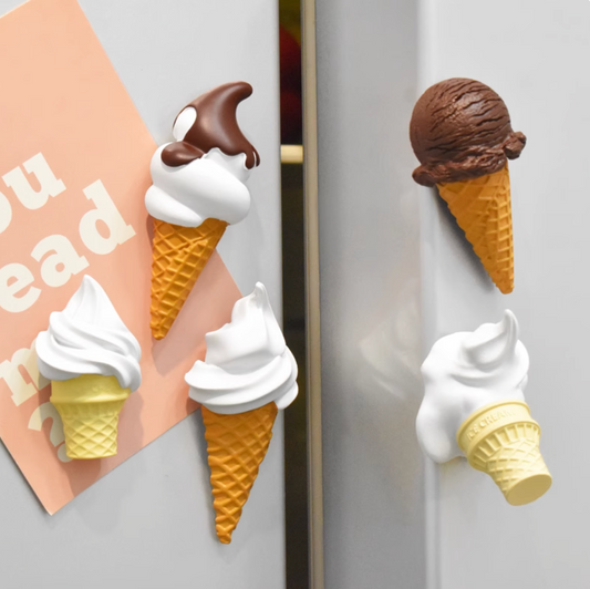Summer Chocolate Ice Cream Refrigerator Magnets Cute Fridge Stickers Food Magnetic Buckle For Kitchen Home Decoration