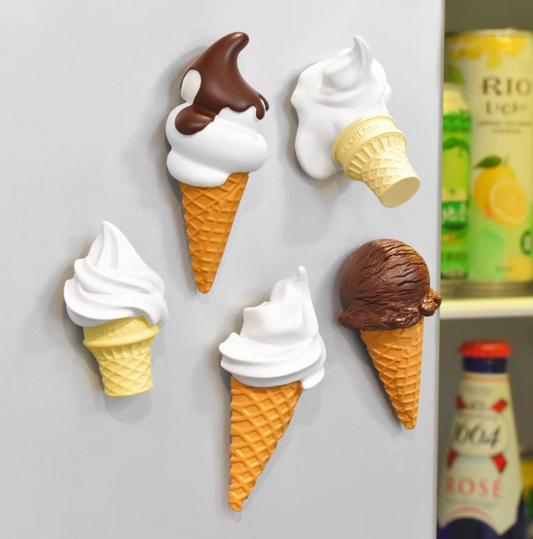 Summer Chocolate Ice Cream Refrigerator Magnets Cute Fridge Stickers Food Magnetic Buckle For Kitchen Home Decoration