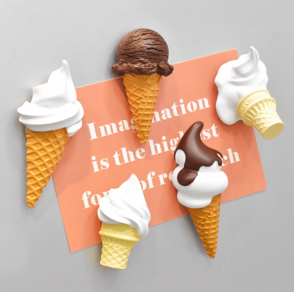 Summer Chocolate Ice Cream Refrigerator Magnets Cute Fridge Stickers Food Magnetic Buckle For Kitchen Home Decoration