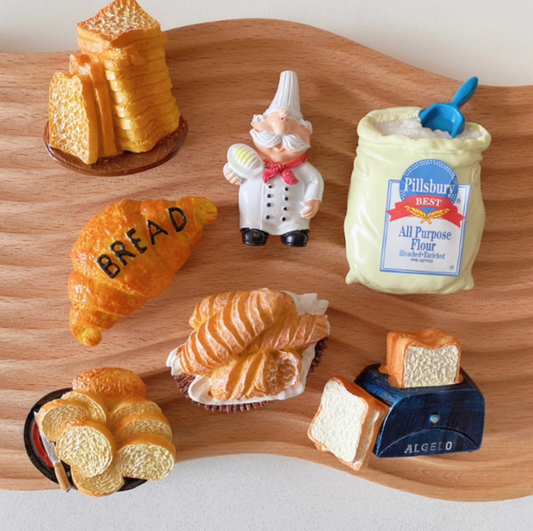 7 PCS Bread Fridge Magnet Set