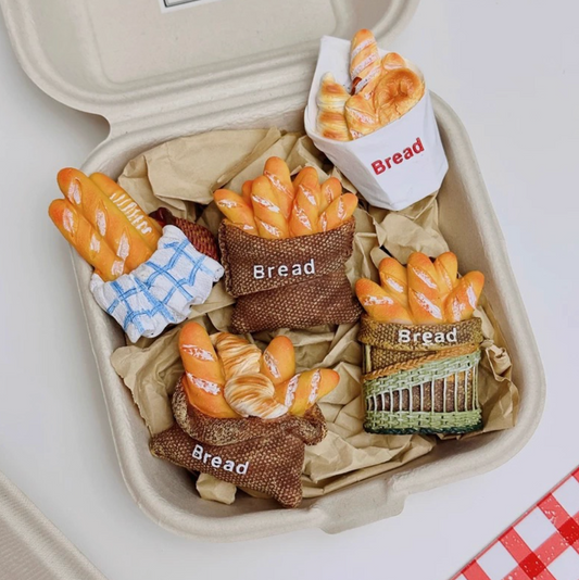 5 PCS Cute Bread Fridge Magnet Set