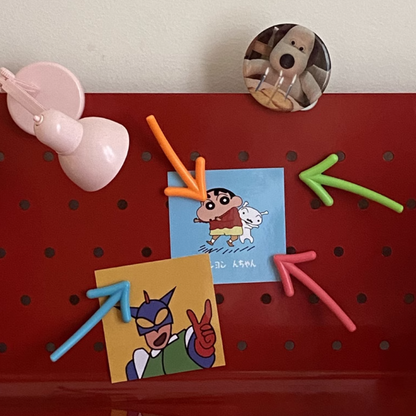 6Pcs Creative Arrow Balloon Whiteboard Message Holder Fridge Magnet Refrigerator Magnet Sticker for Home Kitchen Decorations