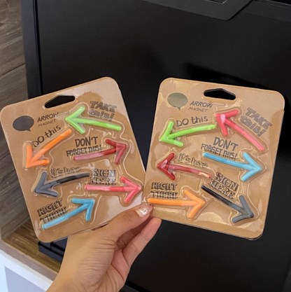 6Pcs Creative Arrow Balloon Whiteboard Message Holder Fridge Magnet Refrigerator Magnet Sticker for Home Kitchen Decorations