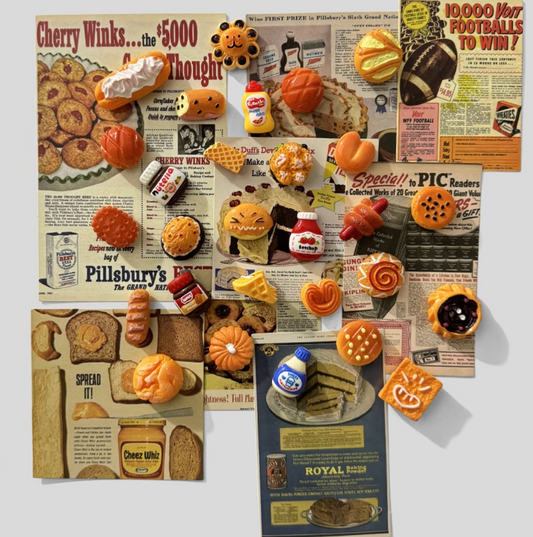 28 PCS Deluxe Bread Combination Fridge Magnet Set