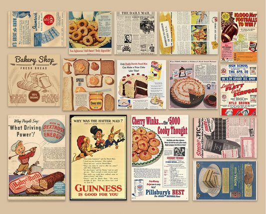 Vintage Magazine Refrigerator Decorative Card (15 Pcs)