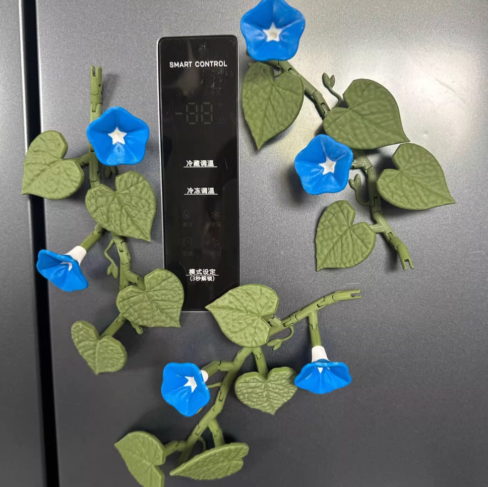 Morning Glory Fridge Magnets 3D Printed Ivy Fridge Magnet Plant Decorative Refrigerator Magnets Home Decoration
