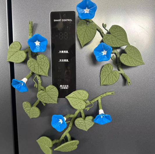 Morning Glory Fridge Magnets 3D Printed Ivy Fridge Magnet Plant Decorative Refrigerator Magnets Home Decoration