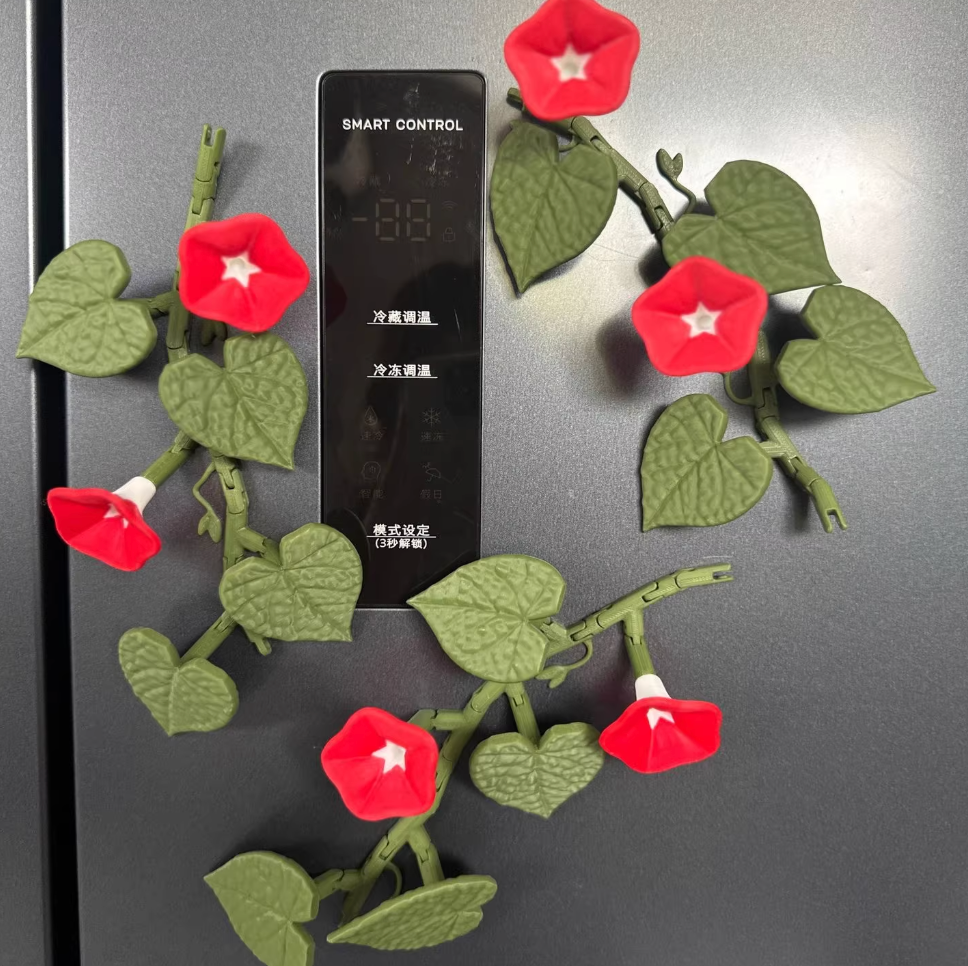 Morning Glory Fridge Magnets 3D Printed Ivy Fridge Magnet Plant Decorative Refrigerator Magnets Home Decoration