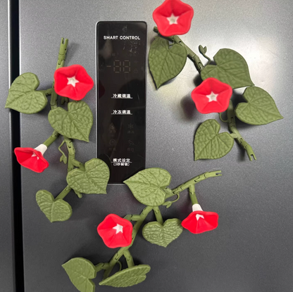 Morning Glory Fridge Magnets 3D Printed Ivy Fridge Magnet Plant Decorative Refrigerator Magnets Home Decoration