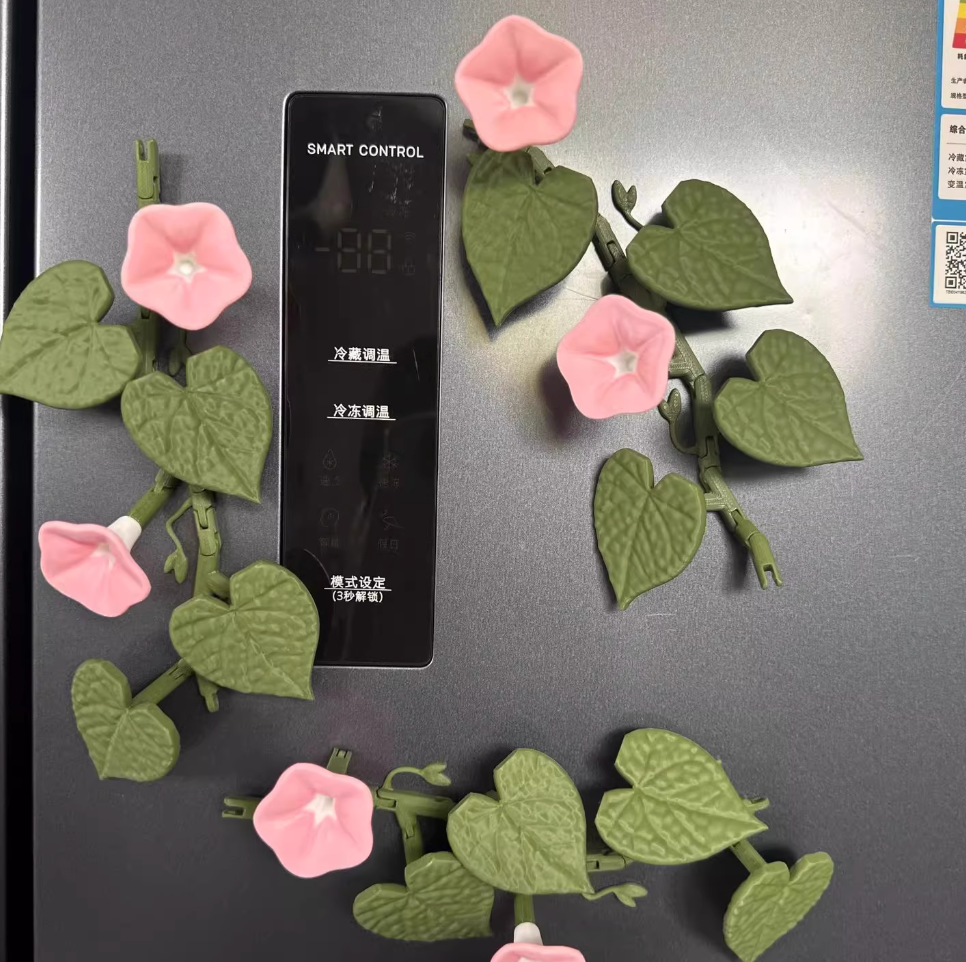 Morning Glory Fridge Magnets 3D Printed Ivy Fridge Magnet Plant Decorative Refrigerator Magnets Home Decoration