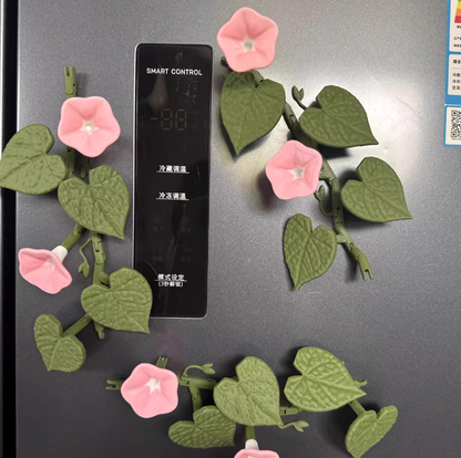 Morning Glory Fridge Magnets 3D Printed Ivy Fridge Magnet Plant Decorative Refrigerator Magnets Home Decoration