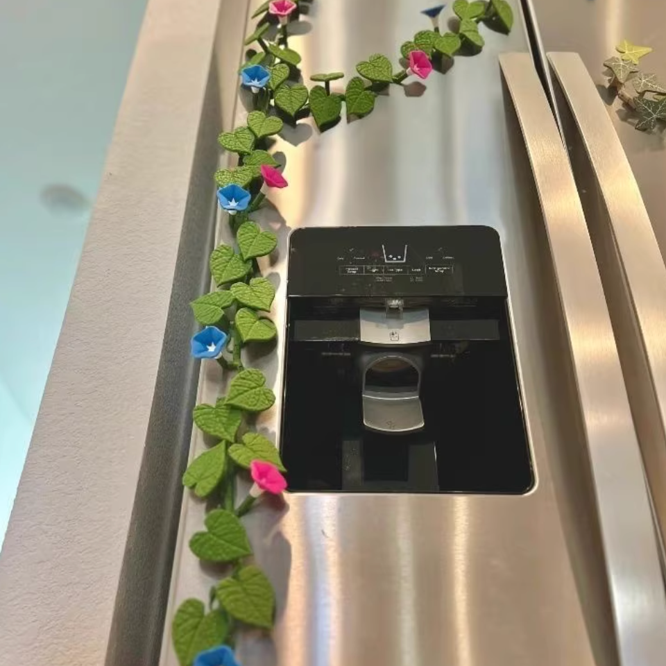 Morning Glory Fridge Magnets 3D Printed Ivy Fridge Magnet Plant Decorative Refrigerator Magnets Home Decoration