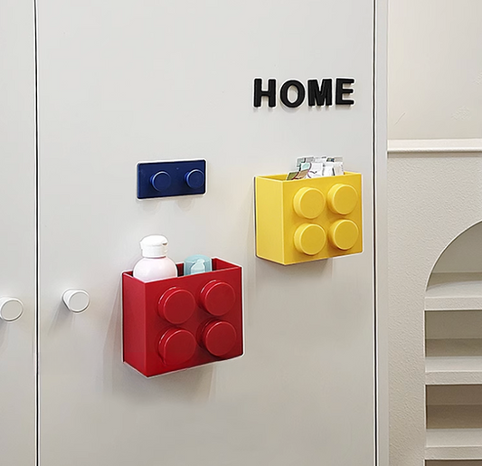 Building Blocks Refrigerator Storage Rack Magnetic Wall-mounted Sundry Items Storage Box Refrigerator Side Storage Rack