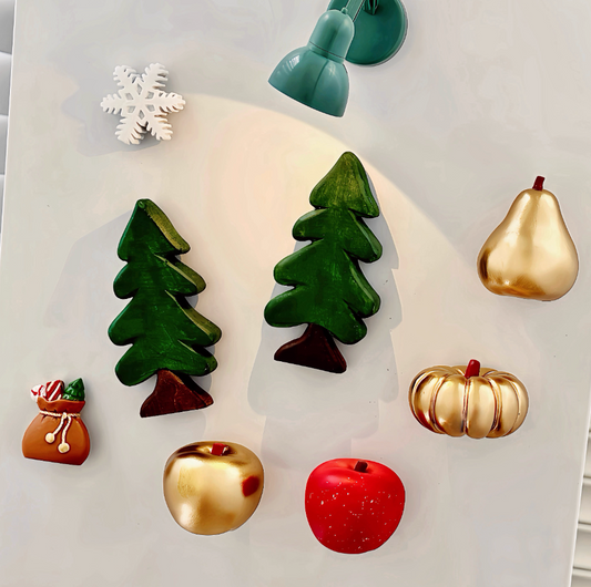 Christmas Fridge Magnet Large Size Pumpkin Fridge Magnet Christmas Tree Magnet Holiday Decoration