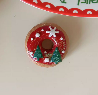 Christmas Decoration Refrigerator Magnets Christmas Donut Series Fridge Magnet