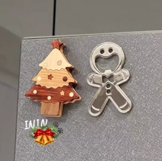 Gingerbread Man Bottle Opener Fridge Magnet (1Pc)