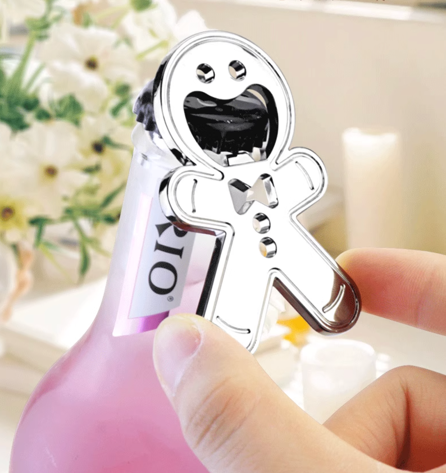 Gingerbread Man Bottle Opener Fridge Magnet (1Pc)