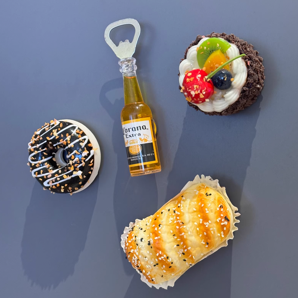 4 PCS Simulation Soft Rebound Bread Series Refrigerator Magnet Set