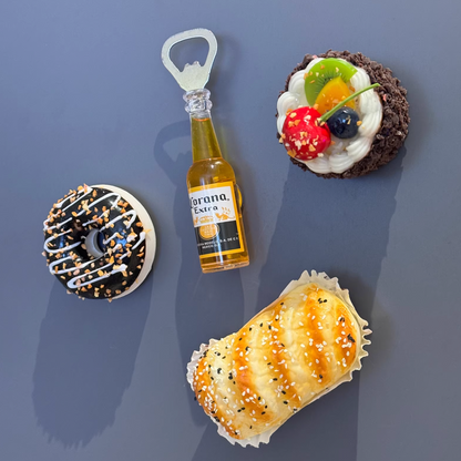 4 PCS Simulation Soft Rebound Bread Series Refrigerator Magnet Set