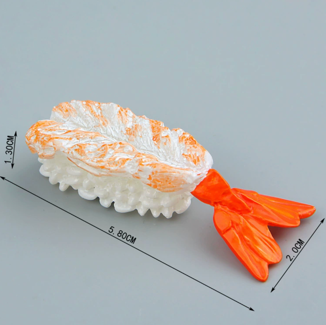 Artificial Sushi Food Refrigerator Magnet Salmon Japanese Sushi Cuisine Rice Rice Ball Shrimp Simulation Food Model Home Decor Decoration