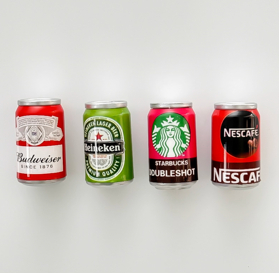 Cans Refrigerator Magnets Set (mini size)