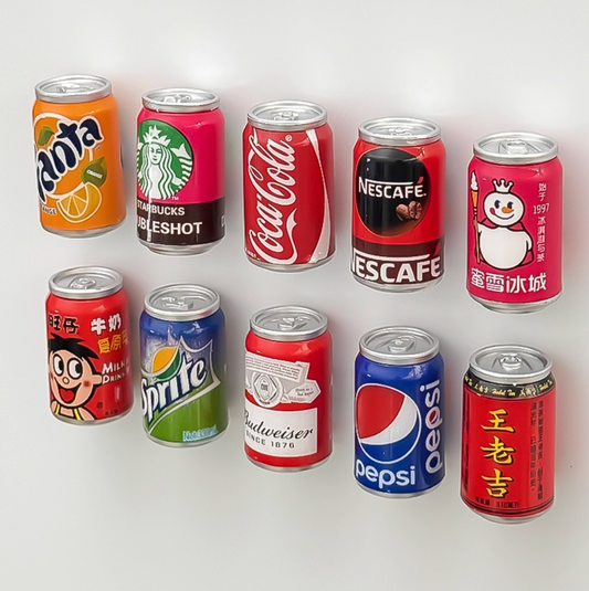 Cans Refrigerator Magnets Set (mini size)