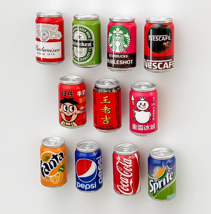 Cans Refrigerator Magnets Set (mini size)